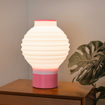 Asian Lantern Vintage Traditional Plant-Based PLA 3D Printed Dimmable LED Table Lamp - JONATHAN Y
